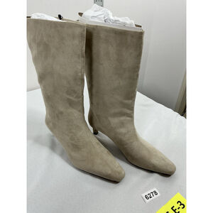 Womans The Drop Pullon Knee High Boots Size 10 Beige Pointed Toe Heel NWT